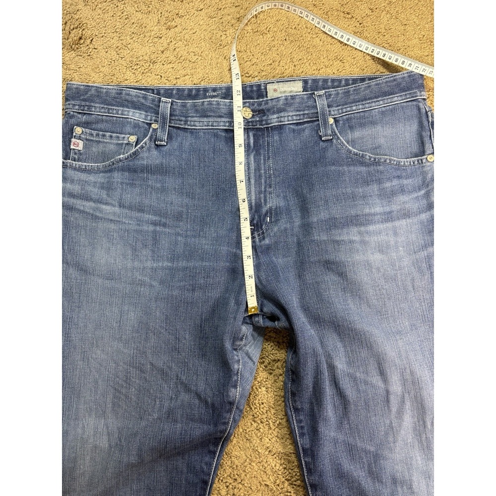 Adriano Goldschmied AG Everette Slim Straight Jeans Men 38x33 Blue Denim Casual - Picture 9 of 12